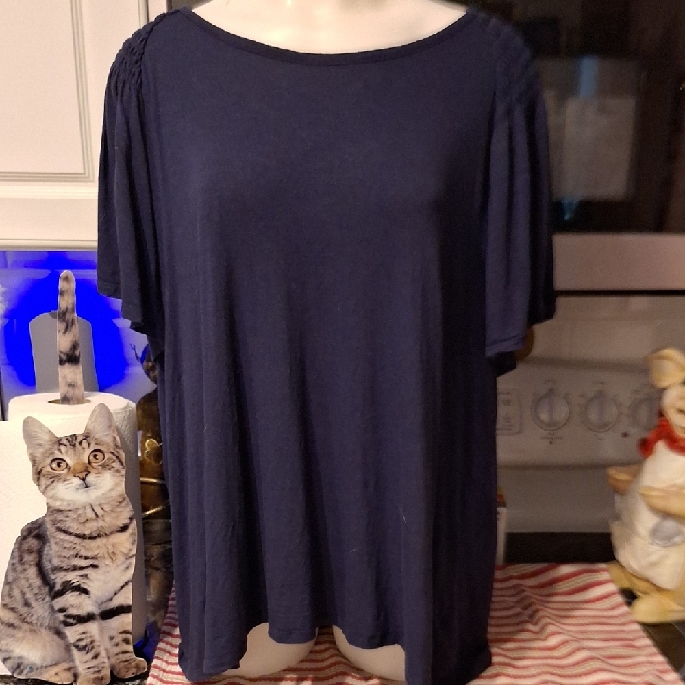 f Lane Bryant Dark Blue Blouse